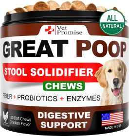 Great Poop Probiotics for Dogs Stool Softener Fiber for Dogs Supplement 6 Probiotics and Digestive Enzymes Healthy Gut Firm Stool & Diarrhea Reli