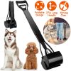 31.5in Pet Pooper Scooper Foldable Long Handle Dog Poop Waste Pick Up Rake for Large Medium Small Dogs Cats Pets