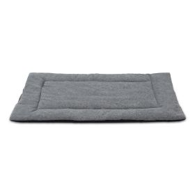 Dog Bed Mat Comfortable Fleece Pet Dog Crate Carpet Reversible Pad Joint Relief For S/M/L Dogs w/ Water Resistant Breathable Cushion Pad Sofa Car Seat (Option: L)