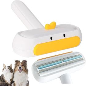 Pet Hair Remover, Reuseable Dog And Cat HairRemover Pet Hair Roller, Cat And Dog HairRemover For Furniture, Couch, Carpet, Clothingand Bedding -P (Color: Yellow)