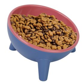 Raised Tilted Elevated Cat Food Bowl Pet Backflow Prevention Water Dish Feeding Bowl for Cats Small Dogs (Option: Red)