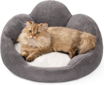 MEWOOFUN Cat Bed And Small Dog Bed, Fluffy Dog Bed Washable Cat Couch Bed, Cute Cat Bed For Indoor Cats, Flower Cat Sofa Bed With Non Slip Bottom (Option: WP144)